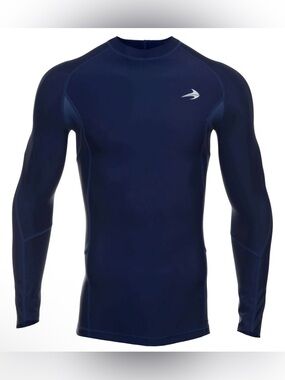 CompressionZ Men’s Long Sleeve Compression Shirt Navy Blue Size M NWT